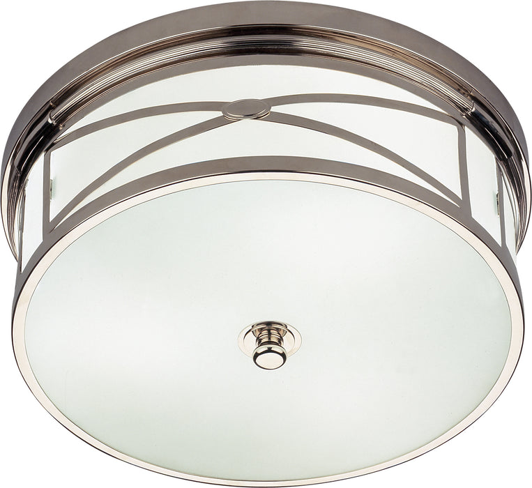 Robert Abbey S1985 Three Light Flushmount, Polished Nickel