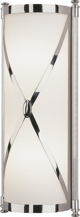 Robert Abbey S1986 Two Light Wall Sconce, Polished Nickel