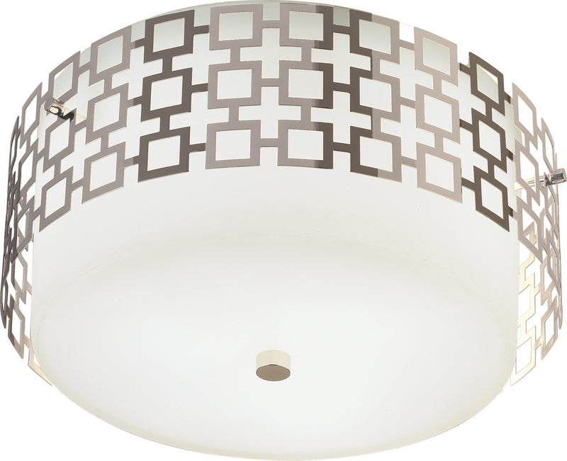 Robert Abbey S664 Three Light Flushmount, Polished Nickel