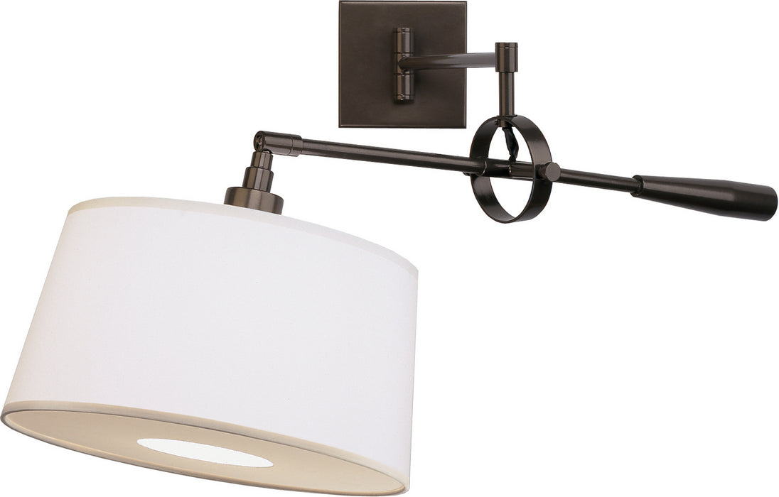 Robert Abbey Z1819 One Light Wall Swinger, Dark Bronze Powder Coat
