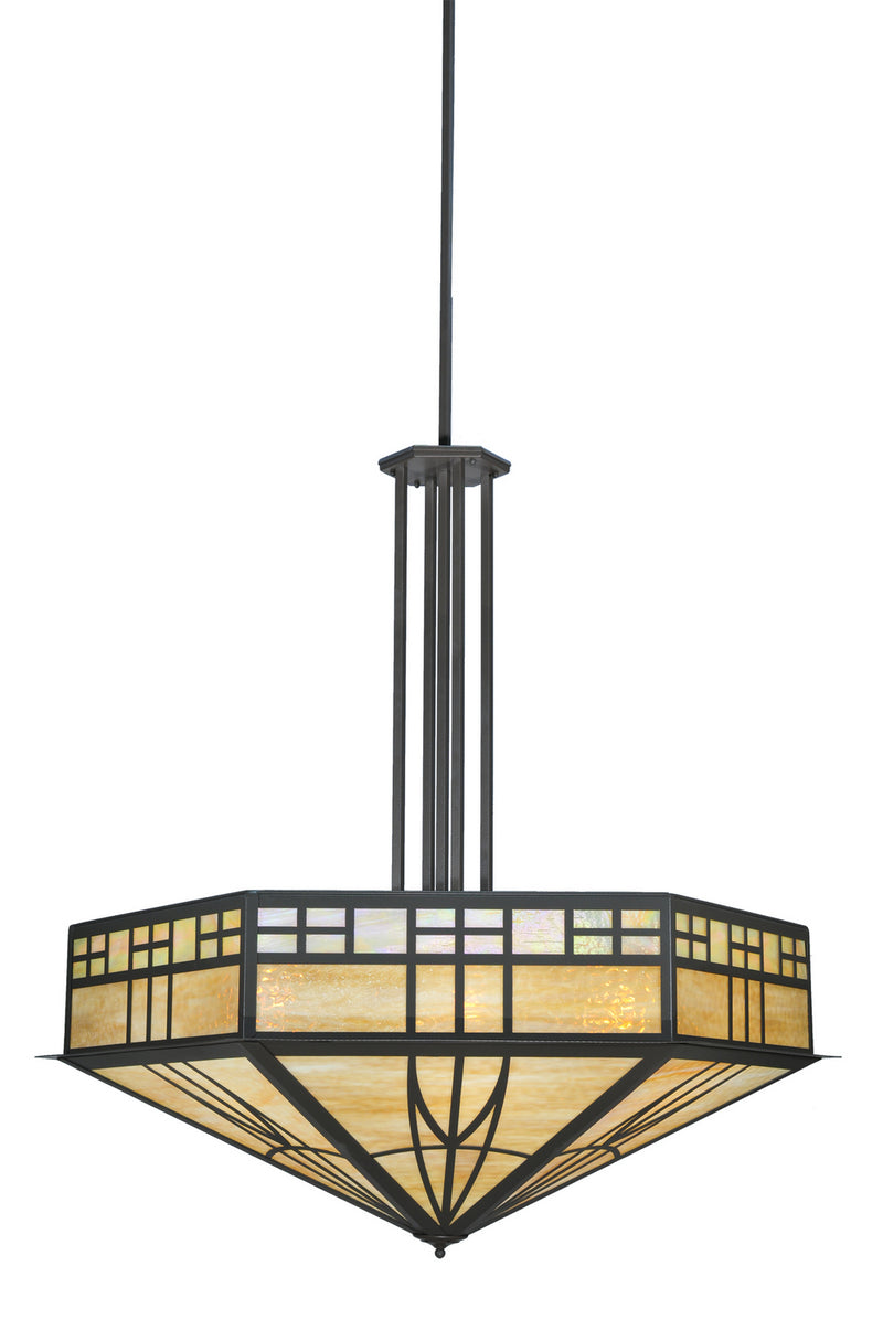 Meyda Tiffany 81320 Six Light Inverted Pendant, Timeless Bronze