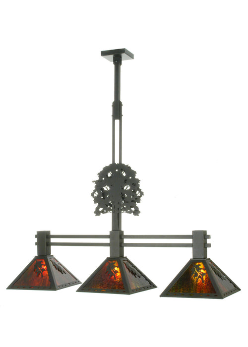 Meyda Tiffany 98481 Three Light Island Pendant, Textured Black