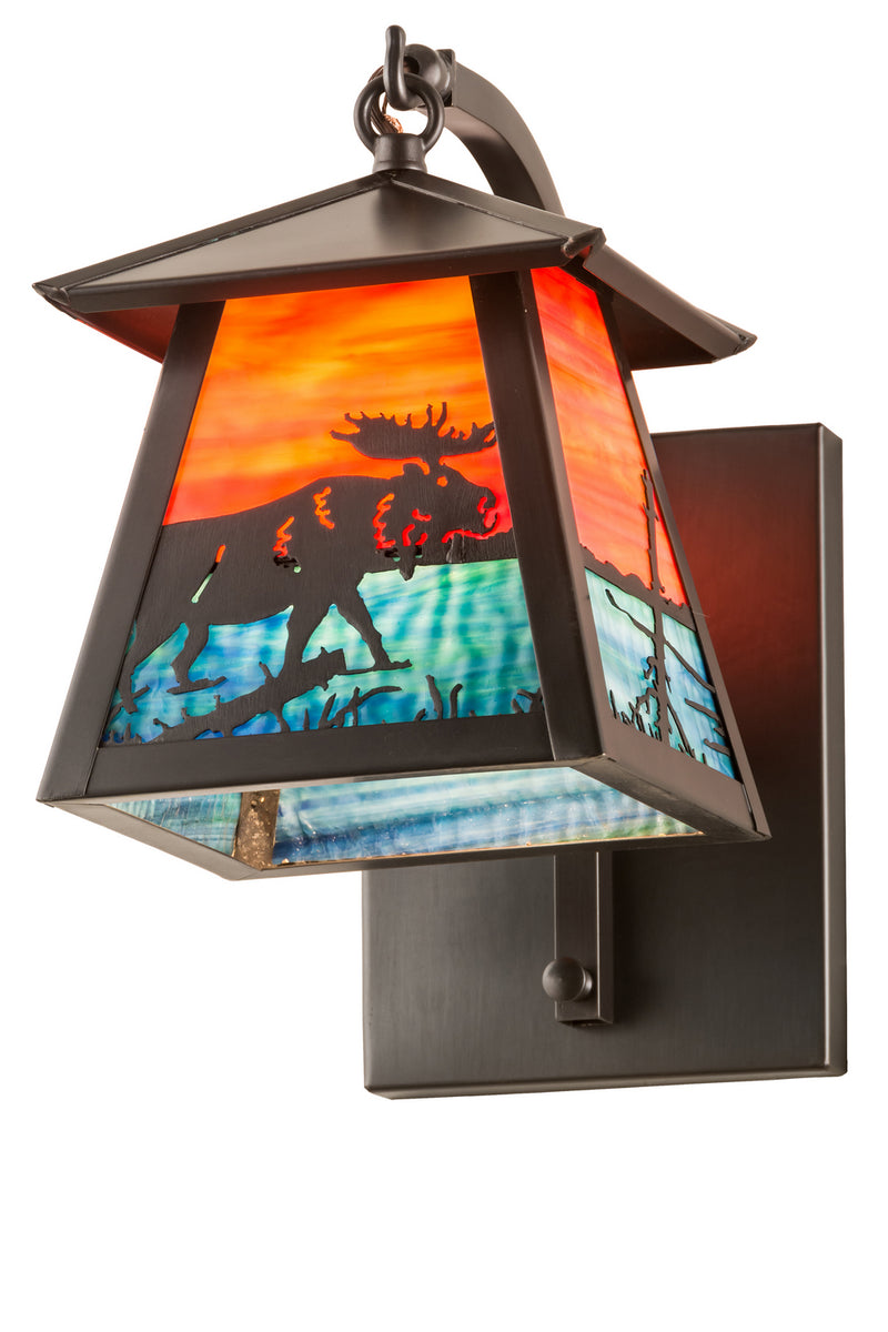 Meyda Tiffany 98376 One Light Wall Sconce, Craftsman Brown