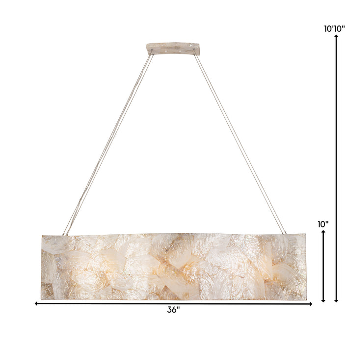 Varaluz 178N05A Four Light Linear Pendant, Aircraft Cable