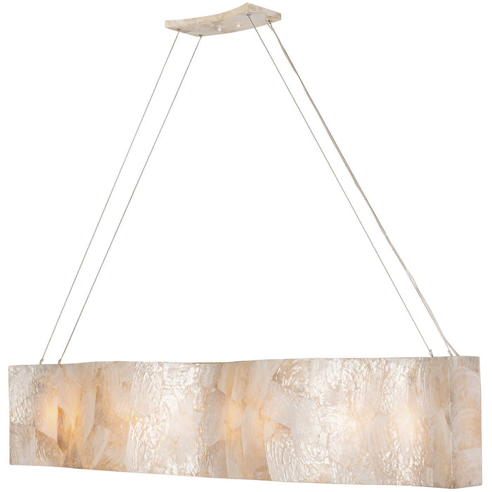 Varaluz 178N07A Eight Light Linear Pendant, Aircraft Cable