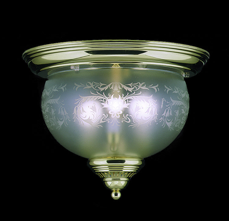 Framburg 7923 PB Three Light Flush / Semi-Flush Mount, Polished Brass