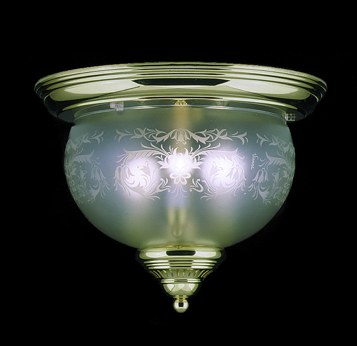 Framburg 7923 PB Three Light Flush / Semi-Flush Mount, Polished Brass