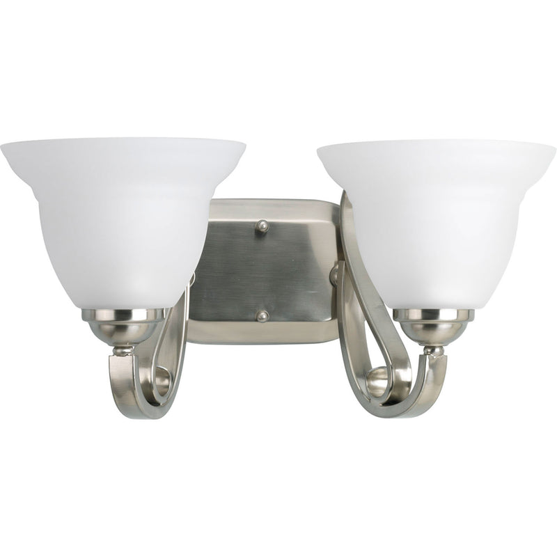 Progress Lighting P2882-09 Two Light Bath Bracket, Brushed Nickel
