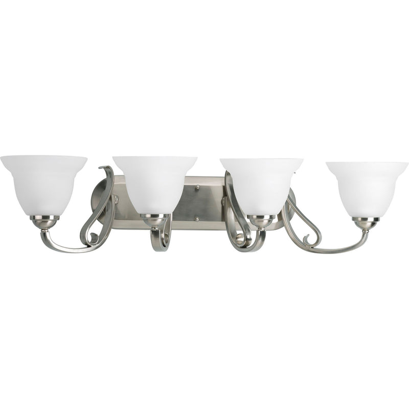 Progress Lighting P2884-09 Four Light Bath Bracket, Brushed Nickel