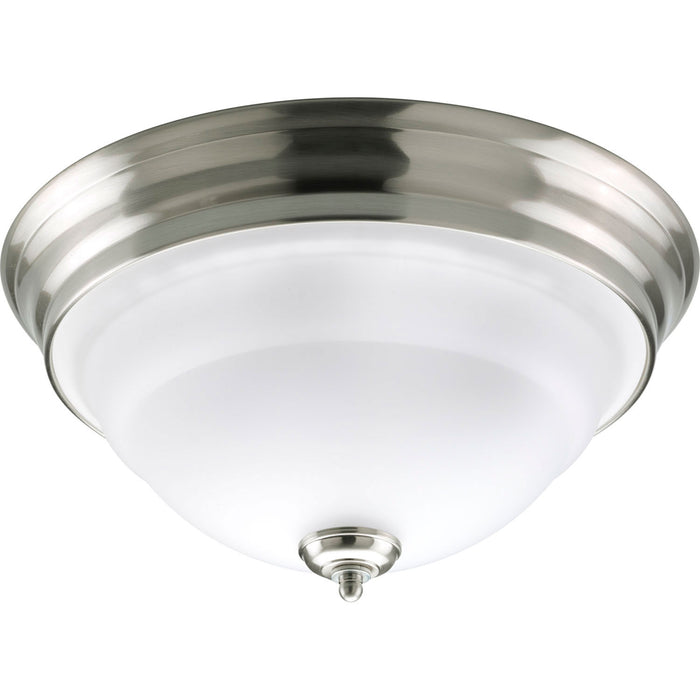 Progress Lighting P3184-09 Two Light Flush Mount, Brushed Nickel