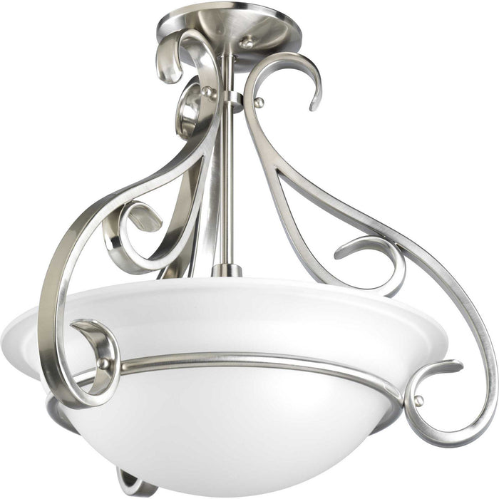 Progress Lighting P3843-09 Three Light Foyer Pendant, Brushed Nickel