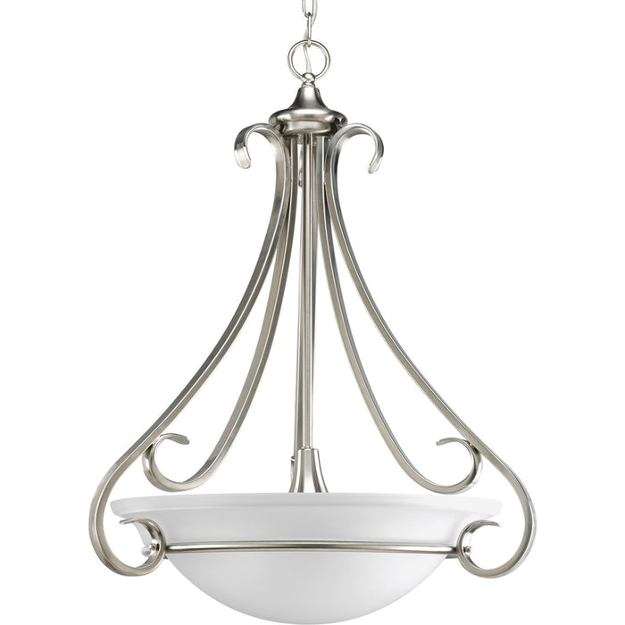 Progress Lighting P3847-09 Three Light Pendant, Brushed Nickel