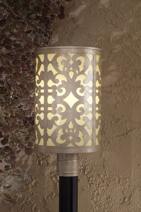 Minka-Lavery 1496-252-PL One Light Post Mount, Nanti Chanpagne Silver