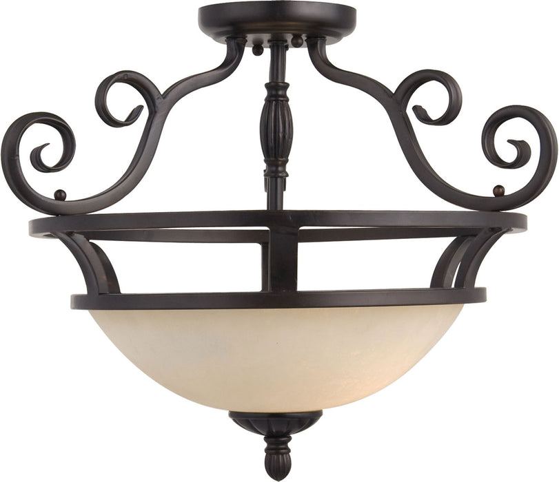 Maxim 12201FIOI Two Light Semi-Flush Mount, Oil Rubbed Bronze
