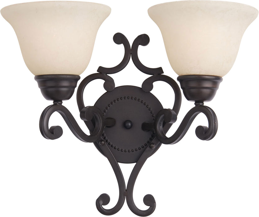 Maxim 12212FIOI Two Light Wall Sconce, Oil Rubbed Bronze