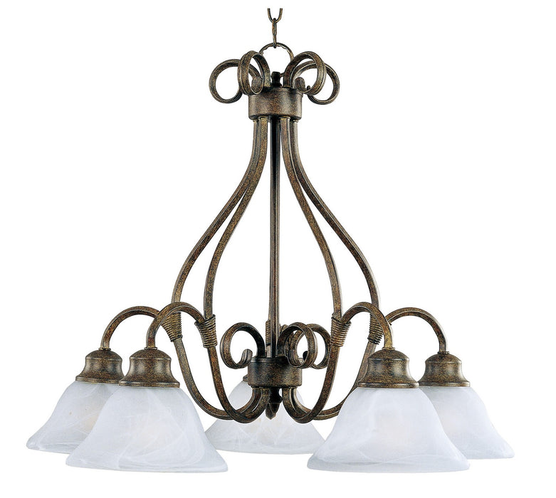 Maxim 2657MRKB Five Light Chandelier, Kentucky Bronze