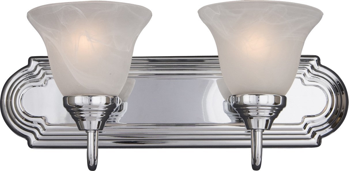 Maxim 8012MRPC Two Light Bath Vanity, Polished Chrome