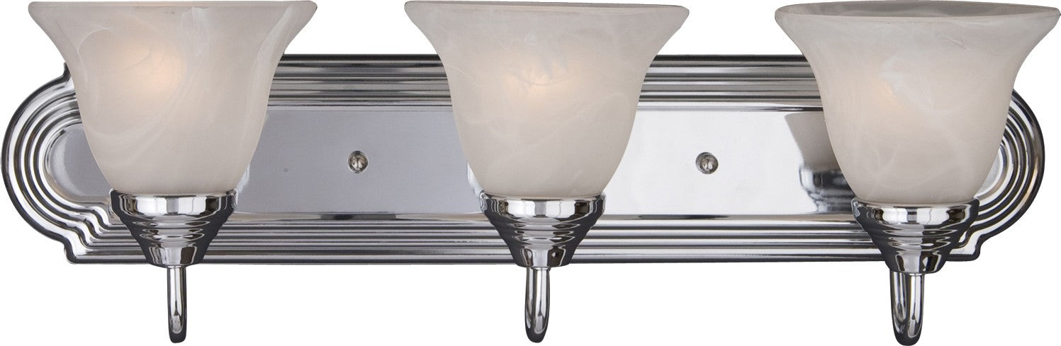 Maxim 8013MRPC Three Light Bath Vanity, Polished Chrome
