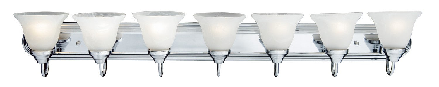 Maxim 8016MRPC Seven Light Bath Vanity, Polished Chrome