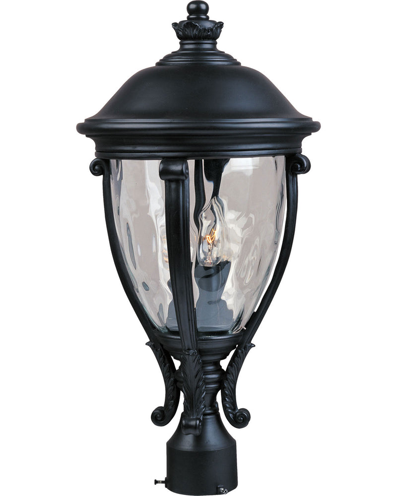 Maxim 41421WGBK Three Light Outdoor Pole/Post Lantern, Black