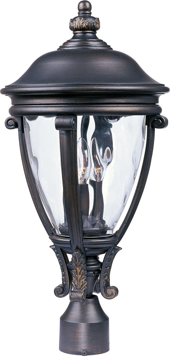Maxim 41421WGGO Three Light Outdoor Pole/Post Lantern, Golden Bronze