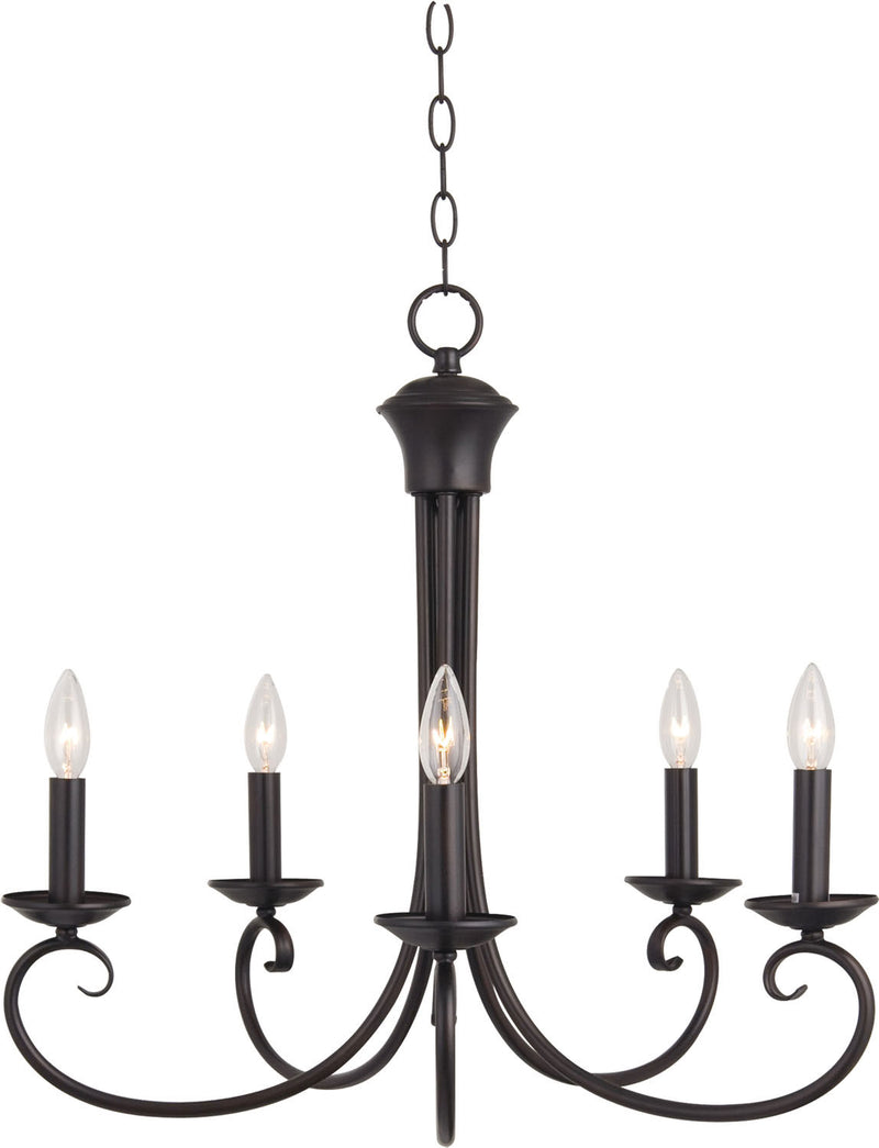 Maxim 70005OI Five Light Chandelier, Oil Rubbed Bronze
