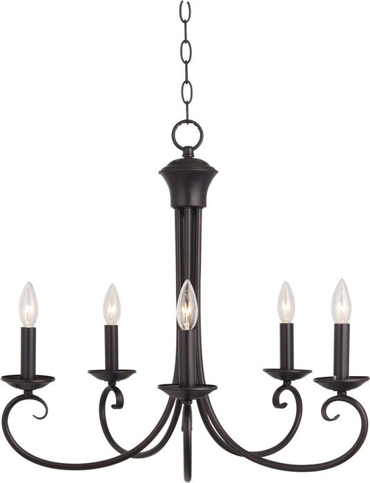 Maxim 70005OI Five Light Chandelier, Oil Rubbed Bronze