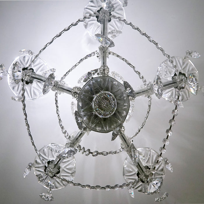 Crystorama 4405-CH-CL-MWP Six Light Mini Chandelier, Polished Chrome