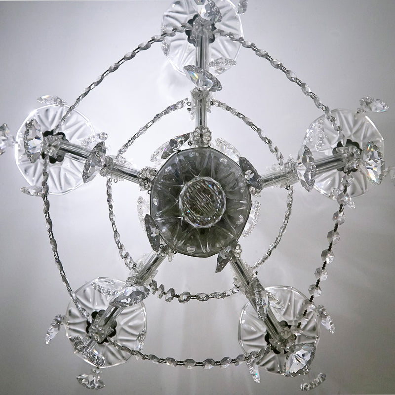 Crystorama 4405-CH-CL-S Six Light Mini Chandelier, Polished Chrome