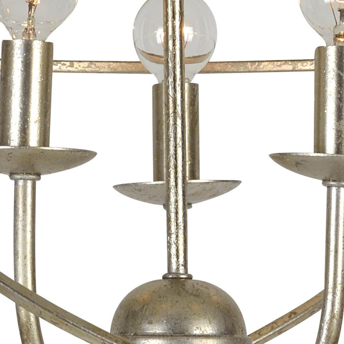 Crystorama 9225-OS Three Light Mini Chandelier, Olde Silver