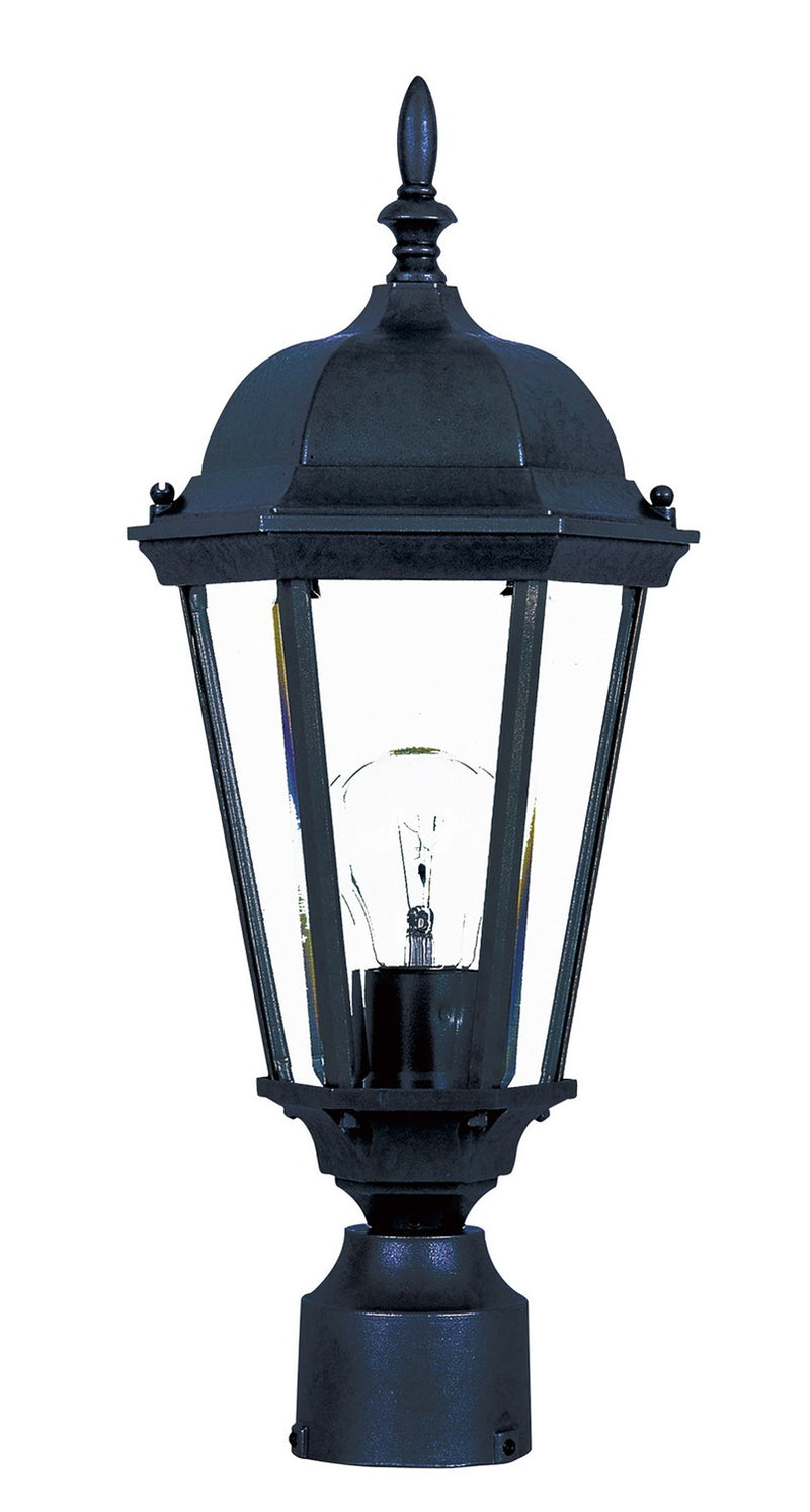 Maxim 1001BK One Light Outdoor Pole/Post Lantern, Black