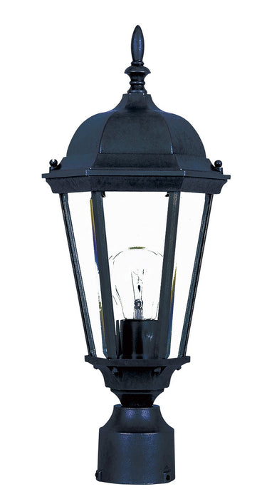 Maxim 1001BK One Light Outdoor Pole/Post Lantern, Black