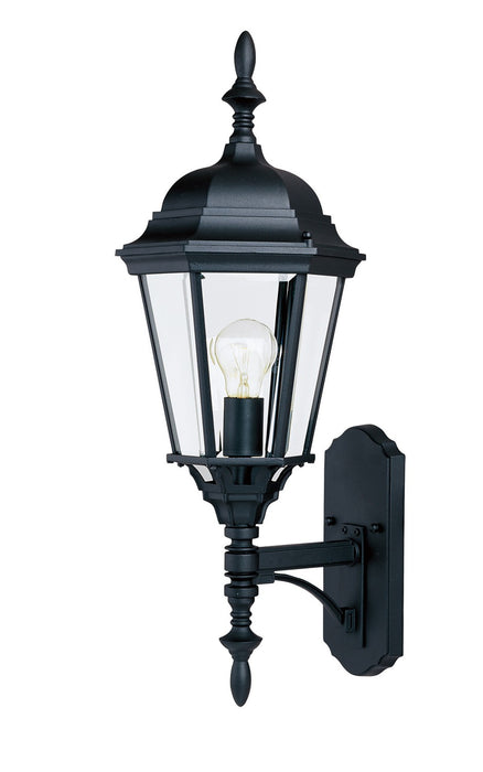 Maxim 1003BK One Light Outdoor Wall Lantern, Black