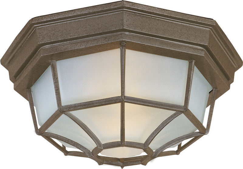 Maxim 1020RP Two Light Outdoor Ceiling Mount, Rust Patina