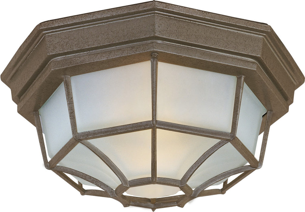 Maxim 1020RP Two Light Outdoor Ceiling Mount, Rust Patina