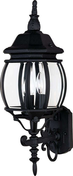Maxim 1033BK Three Light Outdoor Wall Lantern, Black