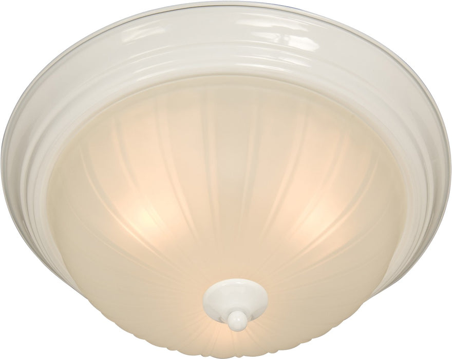 Maxim 5832FTWT Three Light Flush Mount, White