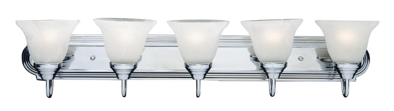 Maxim 8015MRPC Five Light Bath Vanity, Polished Chrome