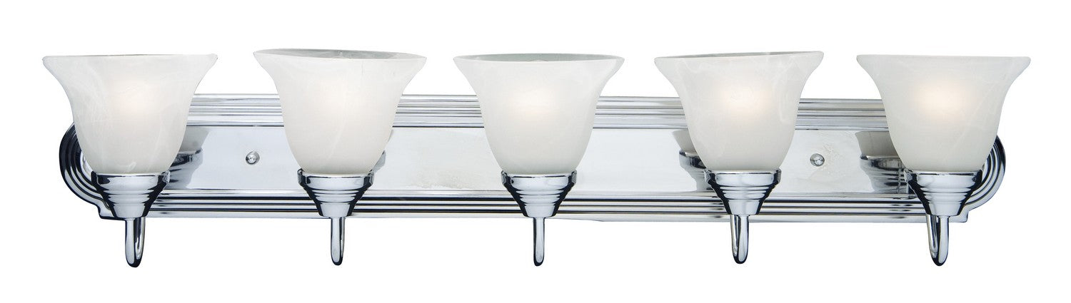Maxim 8015MRPC Five Light Bath Vanity, Polished Chrome
