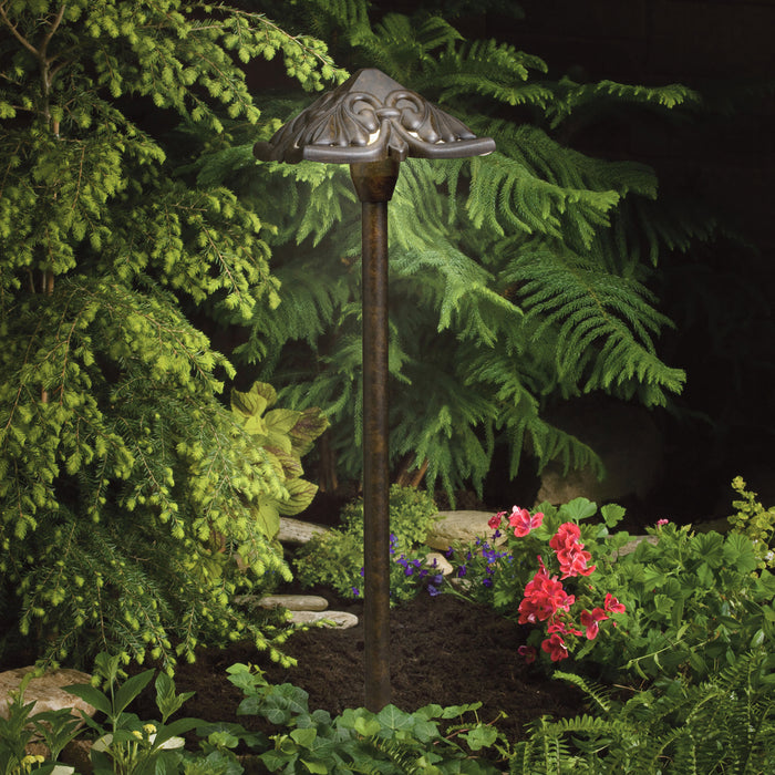 Kichler 15437TZT One Light Path & Spread, Textured Tannery Bronze