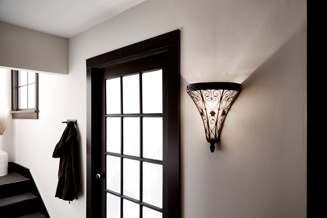 Kichler 45131TRZ One Light Wall Sconce, Terrene Bronze