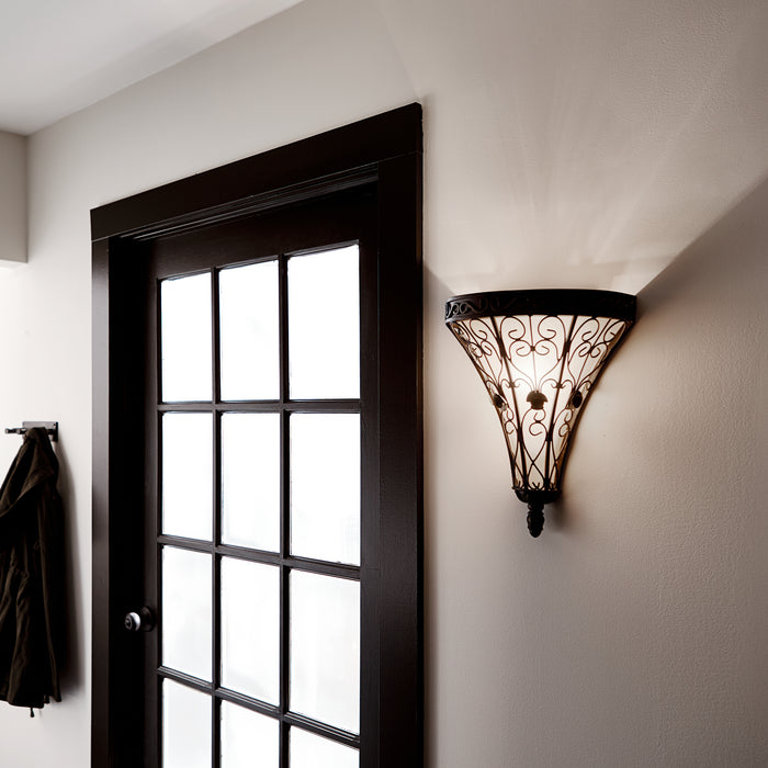Kichler 45131TRZ One Light Wall Sconce, Terrene Bronze