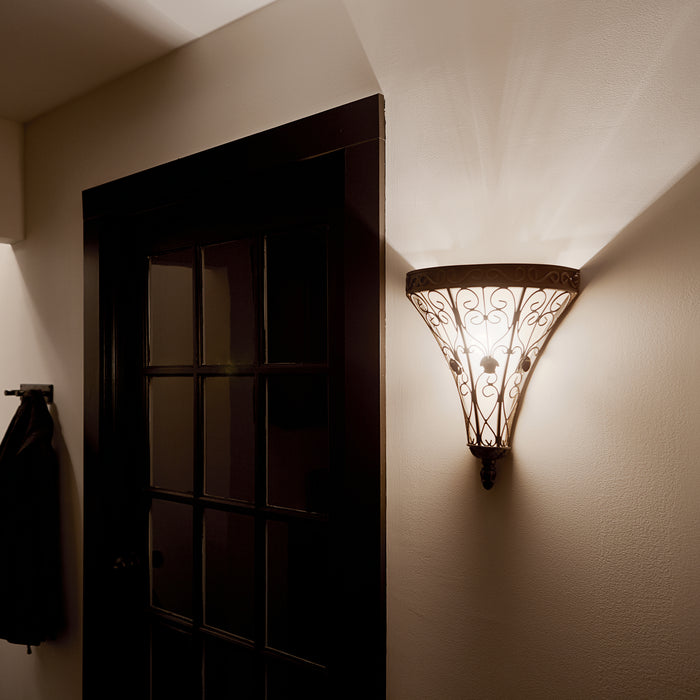 Kichler 45131TRZ One Light Wall Sconce, Terrene Bronze
