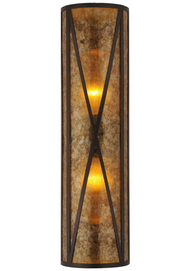 Meyda Tiffany 106559 Two Light Wall Sconce, Mahogany Bronze