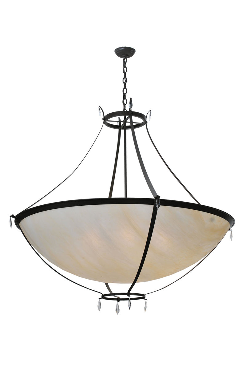 Meyda Tiffany 106637 Six Light Inverted Pendant, Timeless Bronze