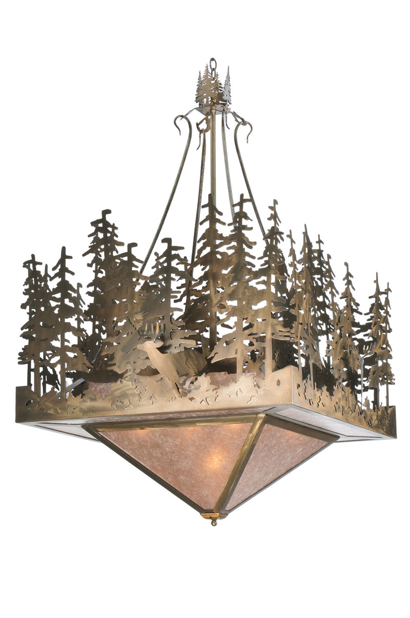 Meyda Tiffany 106655 Five Light Inverted Pendant, Antique Copper