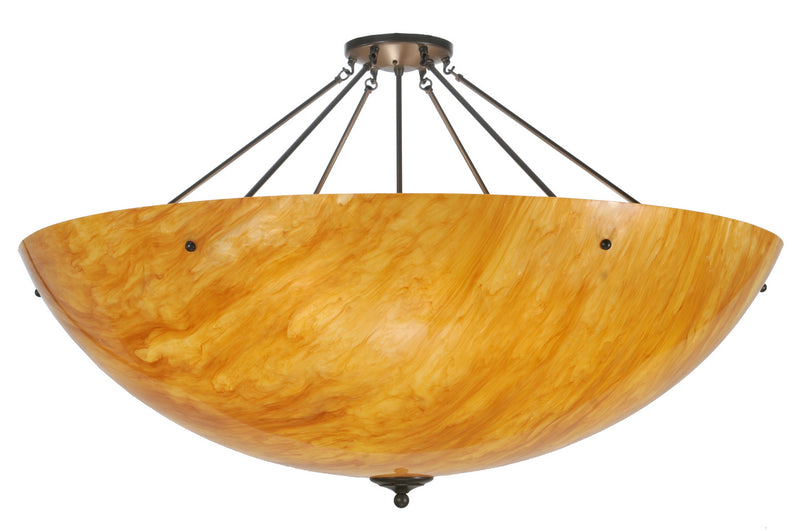 Meyda Tiffany 106737 Eight Light Semi-Flushmount, Timeless Bronze