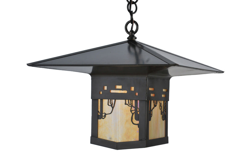 Meyda Tiffany 106826 One Light Pendant, Craftsman Brown