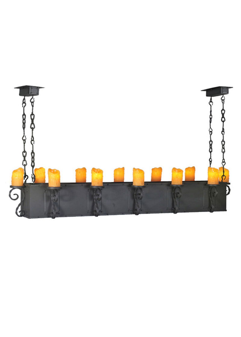 Meyda Tiffany 106933 12 Light Chandelier, Wrought Iron