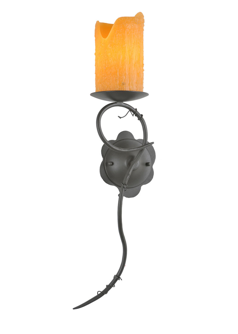 Meyda Tiffany 106996 One Light Wall Sconce, Wrought Iron